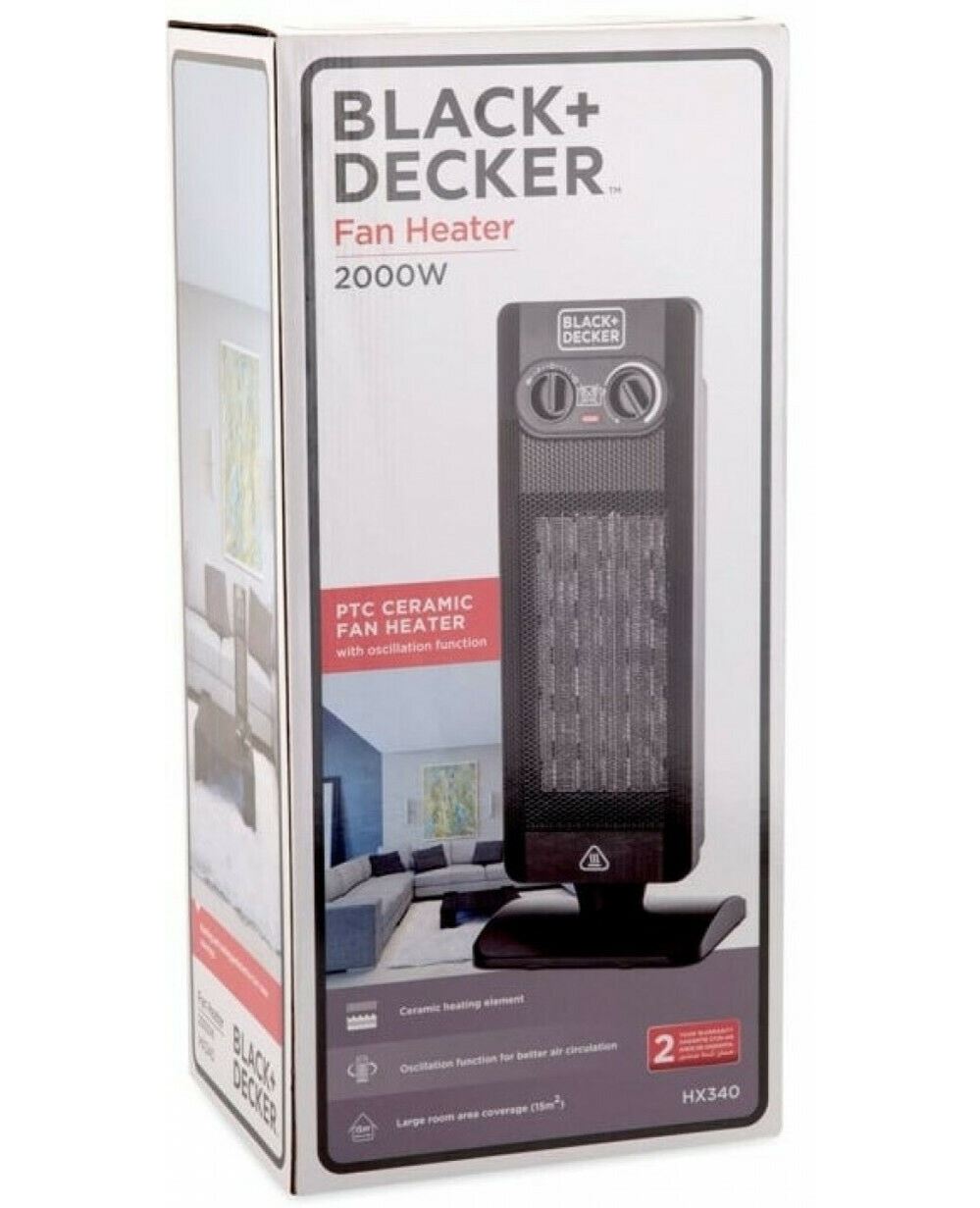 BLACK+DECKER Vertical/Horizontal Ceramic Indoor Heater Black hotsell