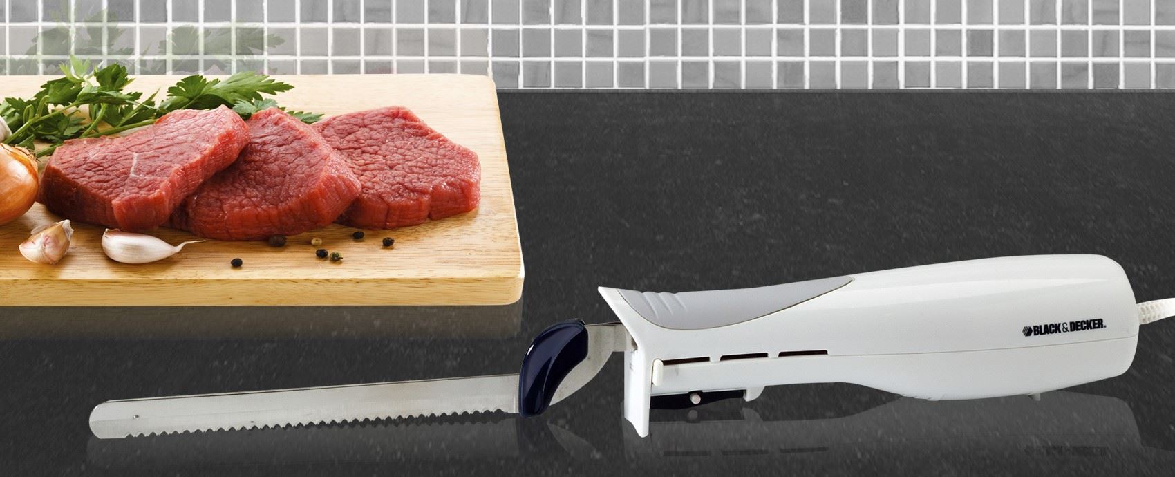 BLACK And DECKER Comfort Grip EK500W 9 Electric Knife White 220