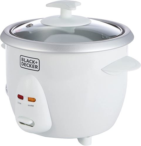 BLACK+DECKER Rice Cooker, 3-cup, White