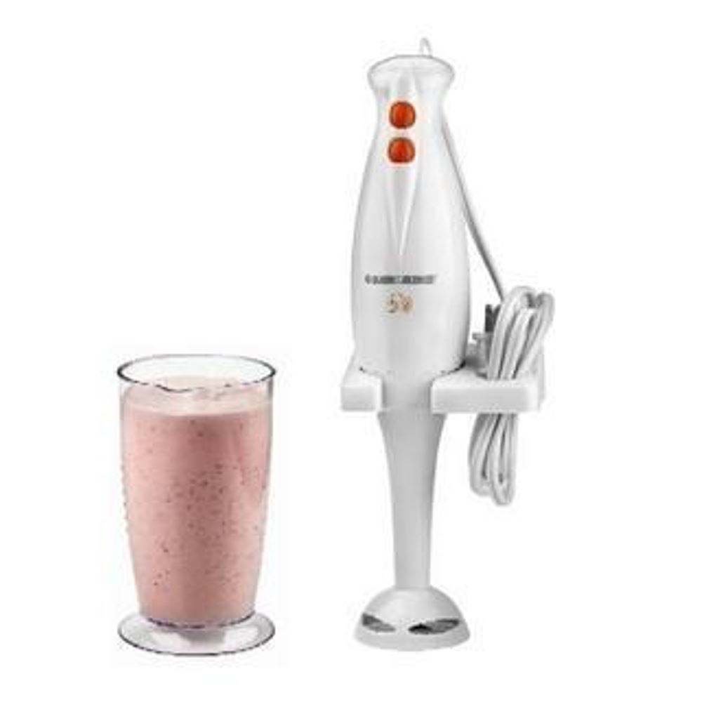 Black & Decker 400W 4 In 1 Stainless Steel Stem Hand Blender With Chopper  and Whisk White SB4000-B5, 2 years warranty