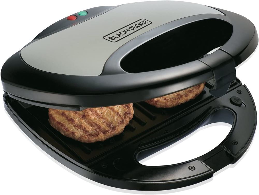 Buy BLACK+DECKER TS2090 750W 2 Slice 3-in-1 Sandwich Maker with Cool Touch  Exterior (Grey) Online – Croma