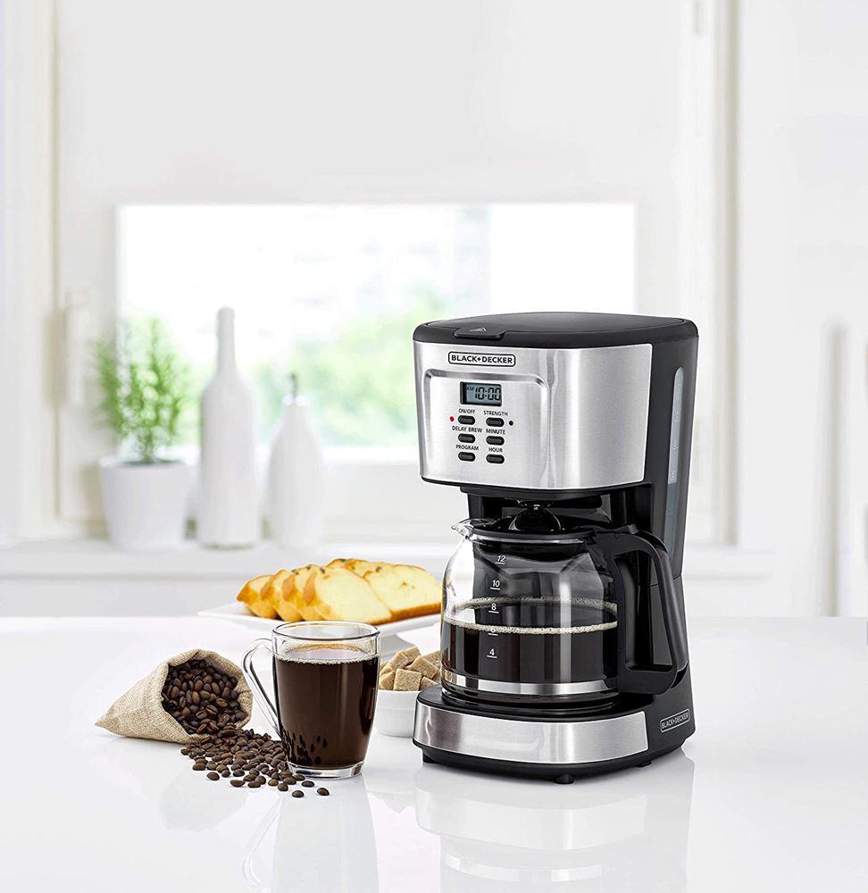 BLACK & DECKER 12-Cup Black Programmable Coffee Maker at