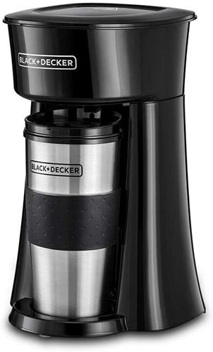 Black & Decker Brew 'n Go Personal Coffeemaker with Travel Mug, Black
