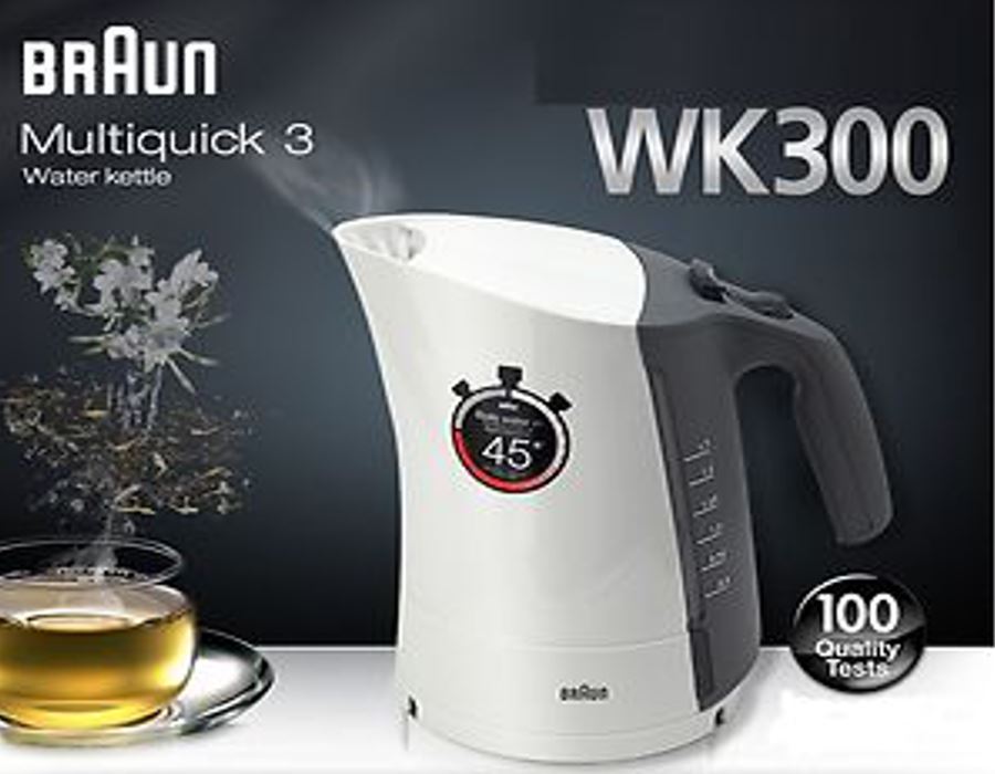 Braun WK300 220 Volt White Cordless Electric Kettle For Export Overseas Use