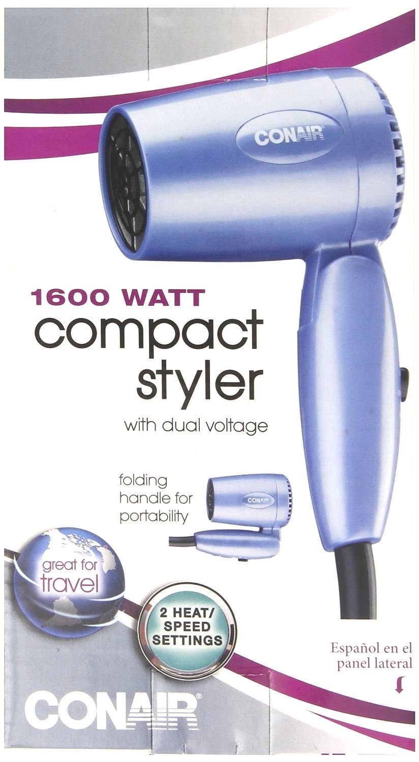 Conair 1600 watt outlet folding handle hair dryer