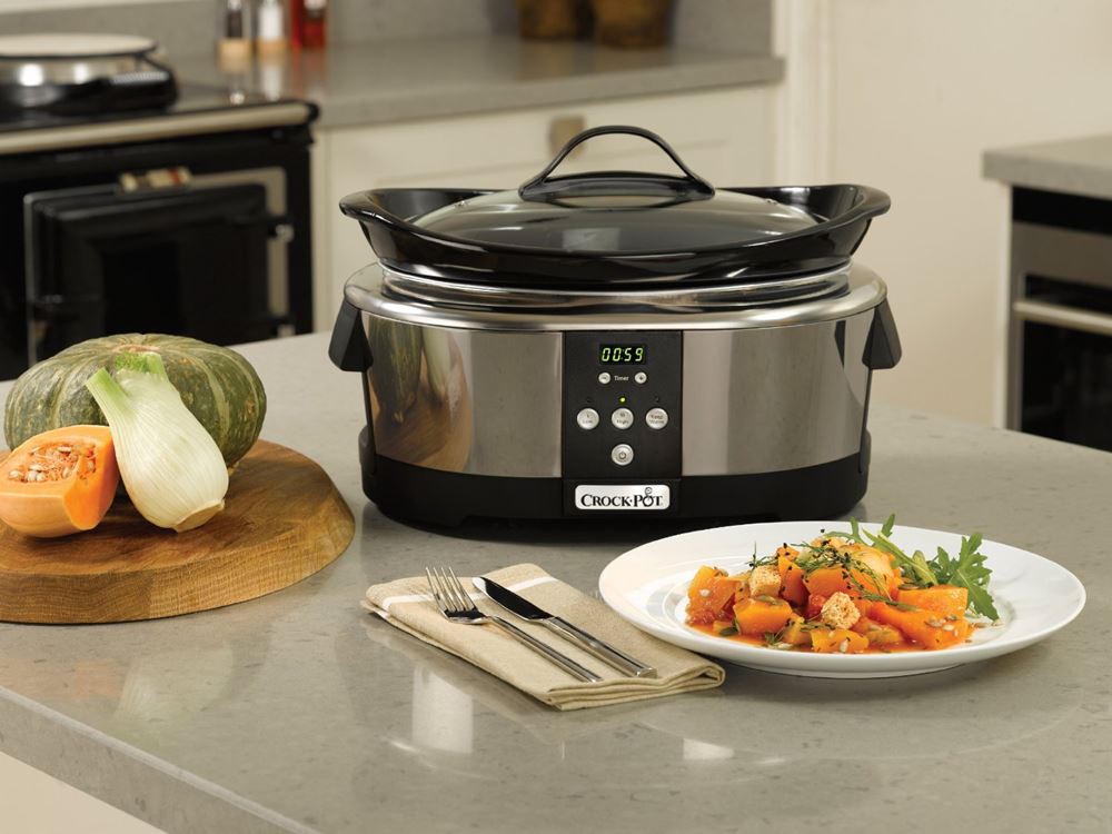 Cooker, Extra Large 10 Quart, Black (33195) & Portable 7-Quart Programmable Slow  Cooker With Lid Latch Strap for Easy Transp - AliExpress