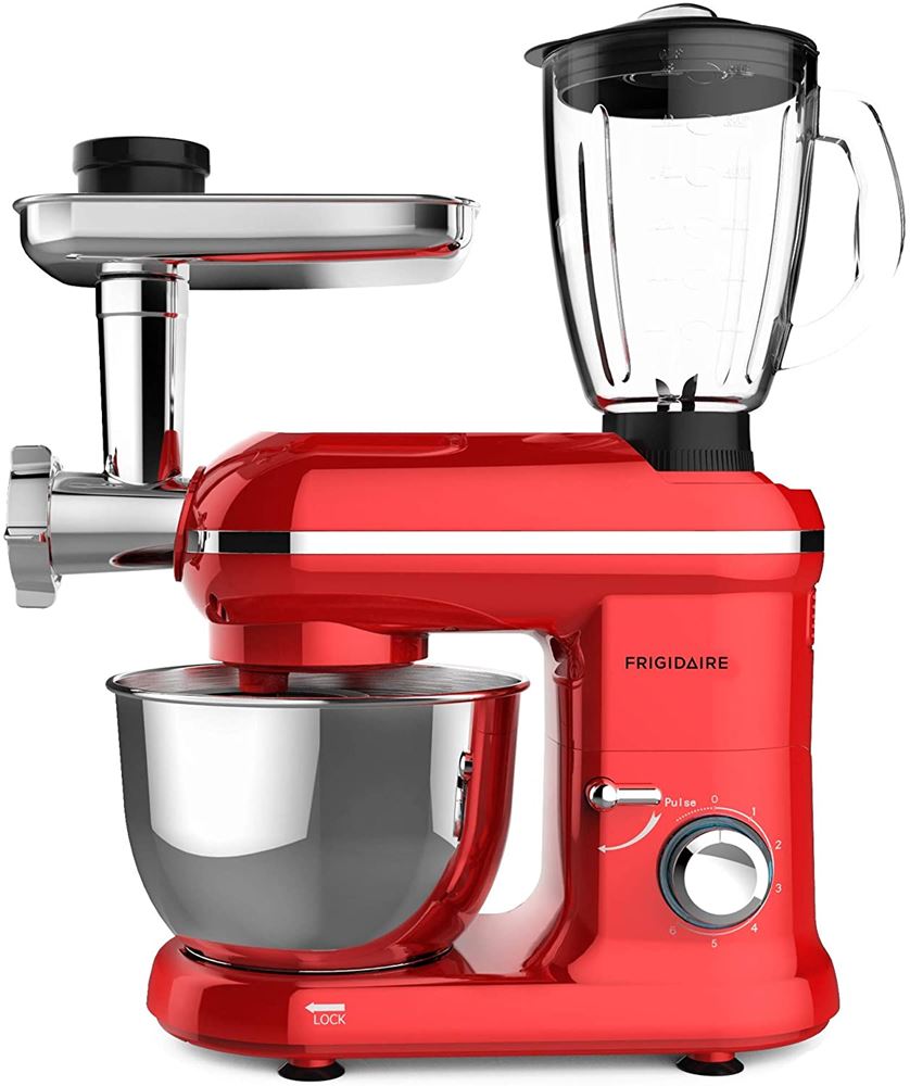 Kitchen Appliances Set Red Blender Toaster Coffee Machine Meat