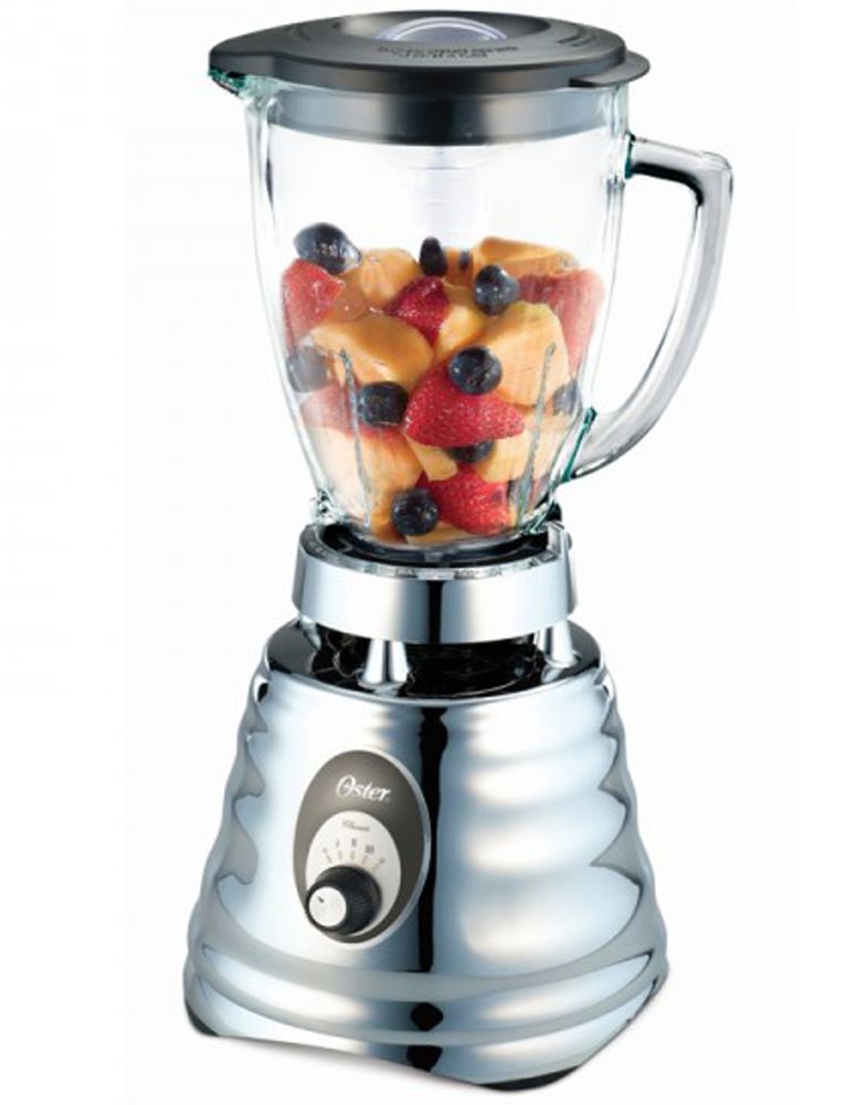 Oster 4655 3-Speed Chrome Retro Blender with 5-Cup Glass Jar, 220-Volt