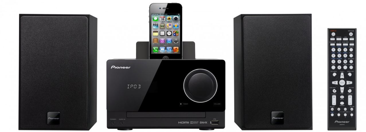 Pioneer X-CM51V 220 Volt DVD & CD Micro Stereo System w/iPod Dock