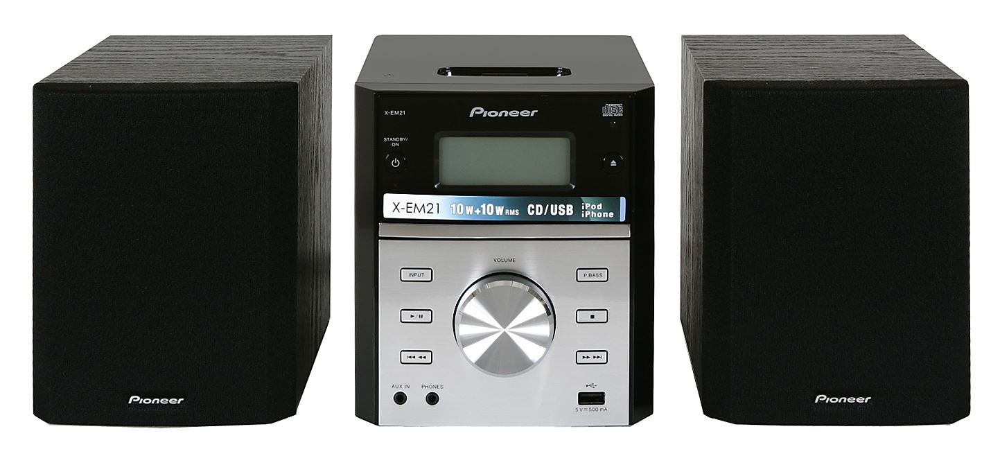 Pioneer X-EM21V 220 Volt DVD & CD Micro Stereo w/iPod Dock