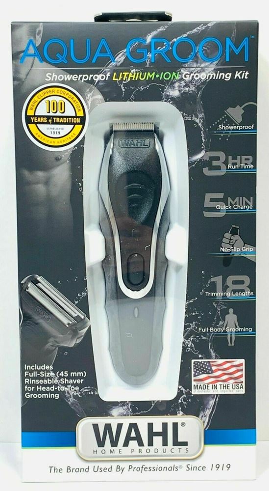 Wahl 9899-008 110 Voltage Dual Trimmer Groom Cordless Body Aqua Beard Shaver 220V Hair Kit