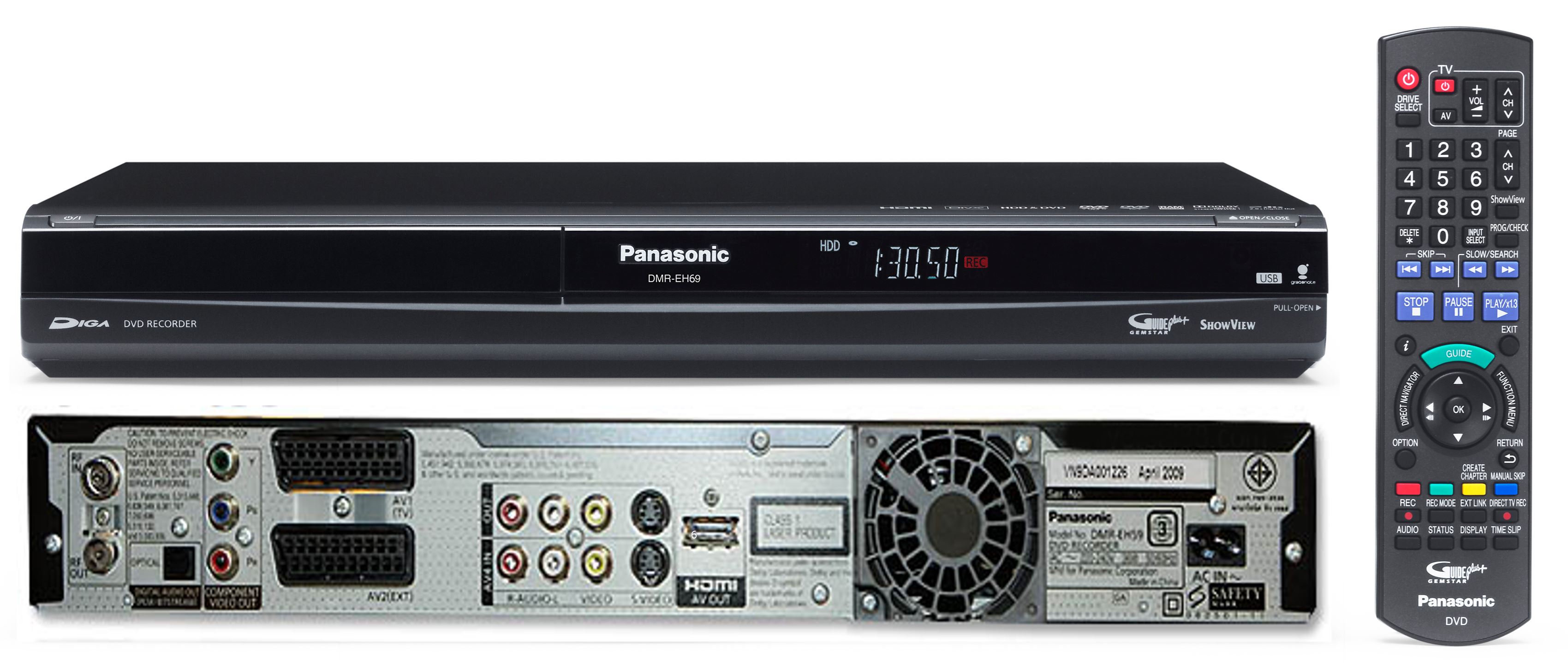 Panasonic DMR-EH69 320GB Hard Drive DVD Recorder PAL NTSC